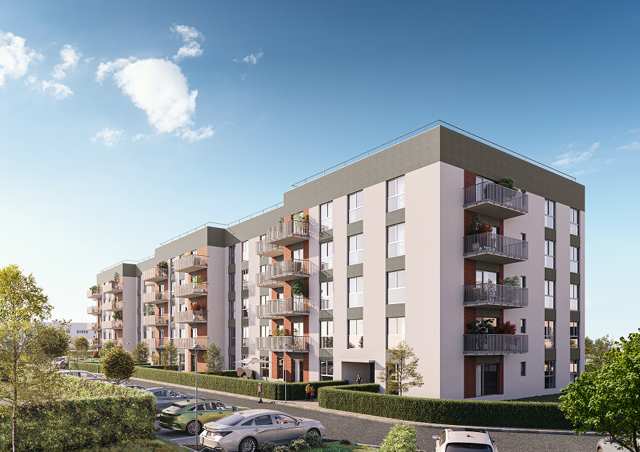 Un ansamblu rezidențial modern în estul orașului, cu vedere la 3 lacuri