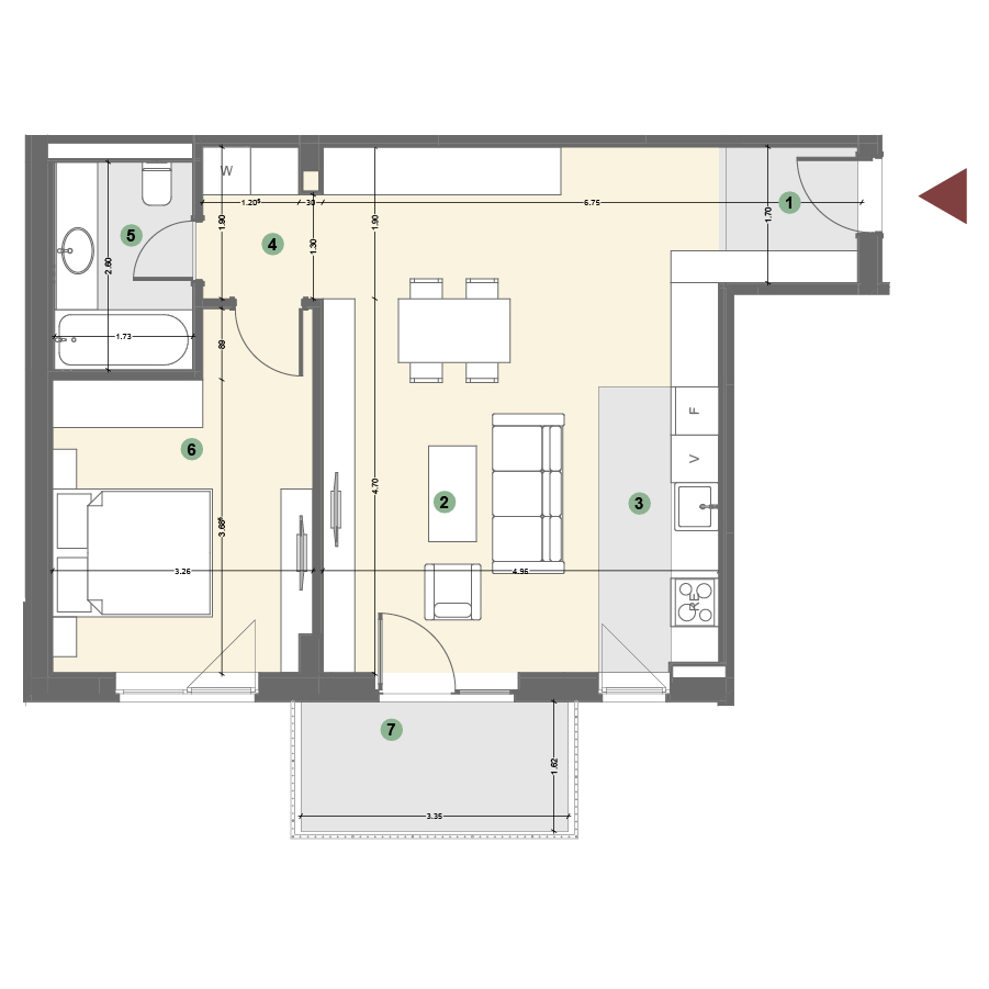 Plan apartament 1