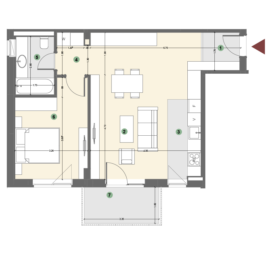 Plan apartament 1