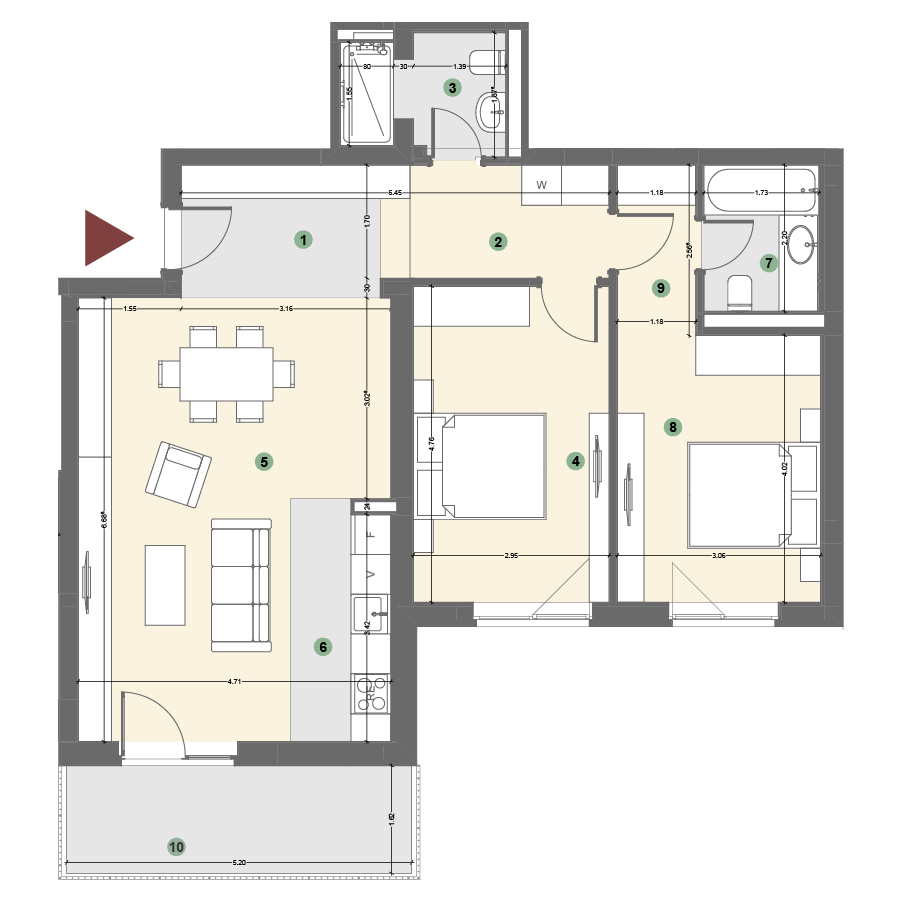 Plan apartament 1