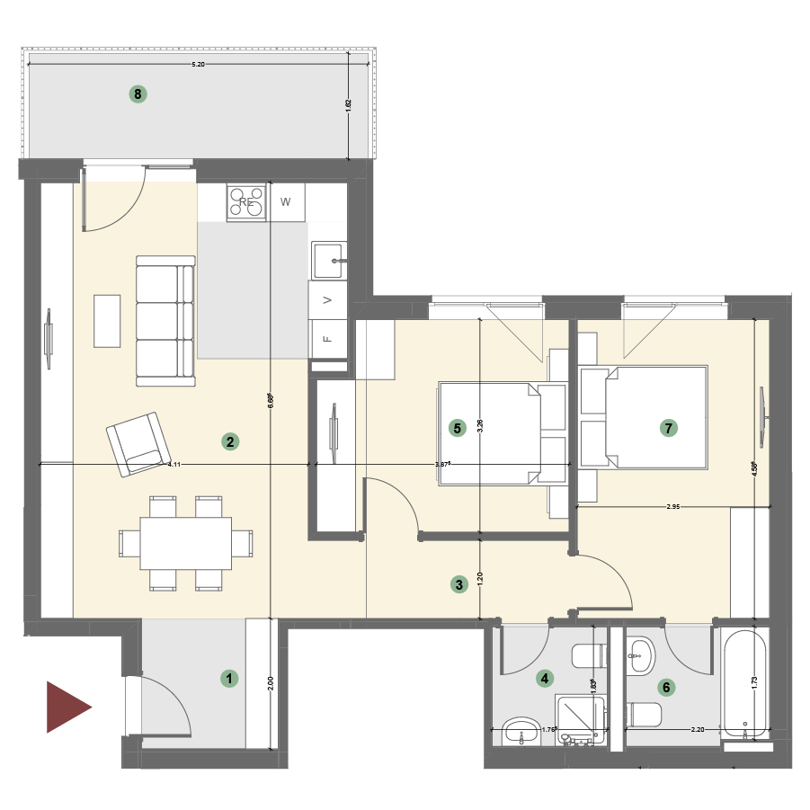 Plan apartament 1