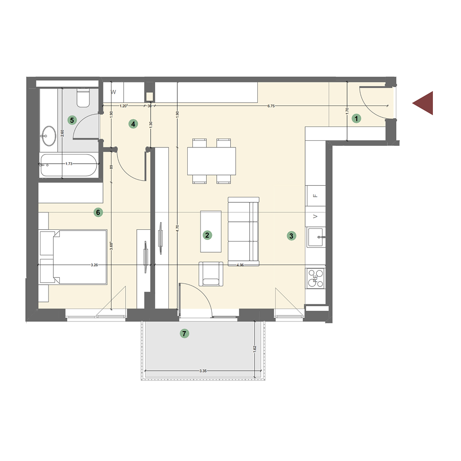 Plan apartament 1
