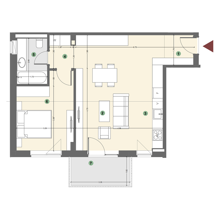 Plan apartament 1