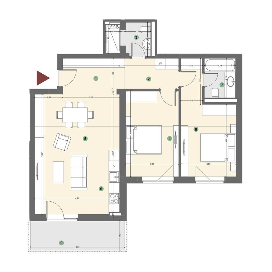 Plan apartament 1