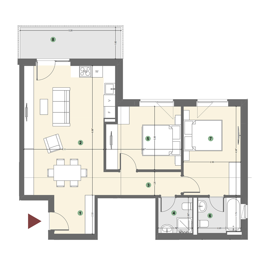 Plan apartament 1