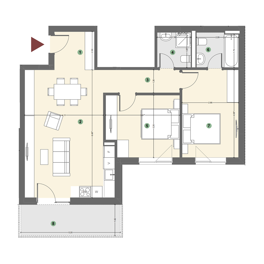 Plan apartament 1
